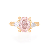 One in a Trillion 2ct Lab-Grown Oval Pink Diamond Engagement Ring - 14k Gold Twig Band